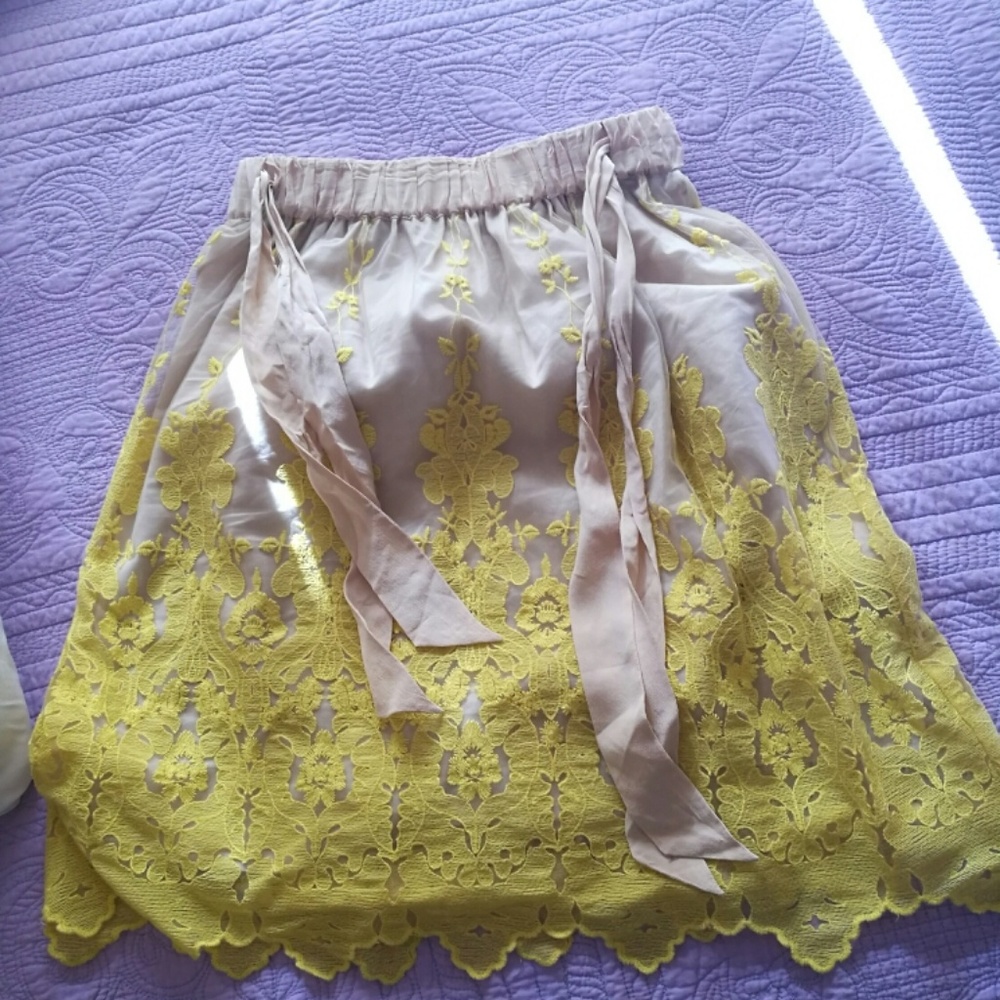 Hoss Intropia lace skirt with silk and cotton